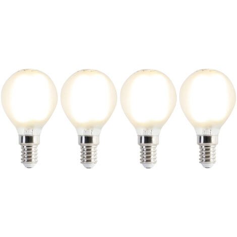 Set of 4 E14 LED Bulbs P45 Matt 3.5W 360lm 2700K