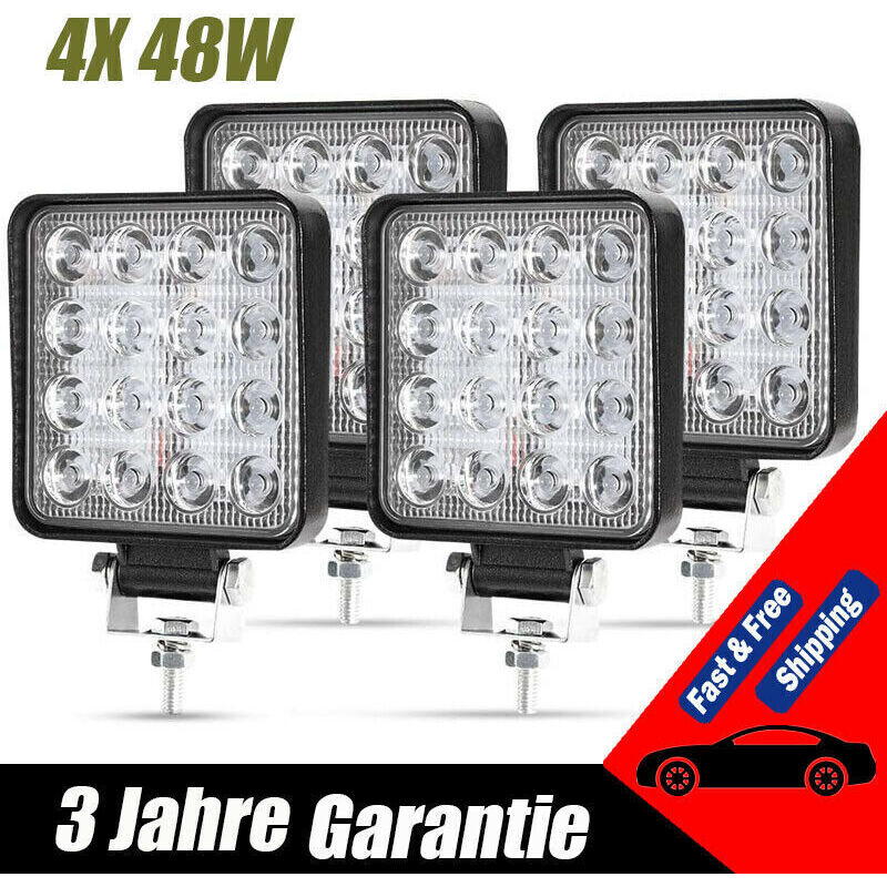 Image of Set of 4 LED work lights,&hellip;