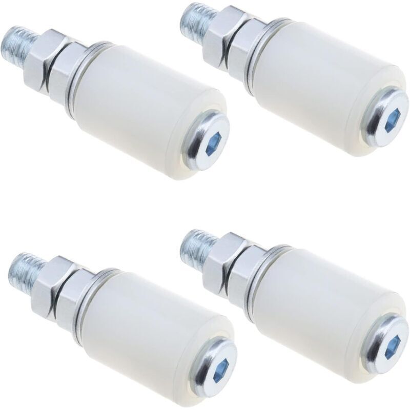 Set of 4 nylon rollers for sliding barn doors - Accessories for electric sliding garage doors - 30 x 40 mm