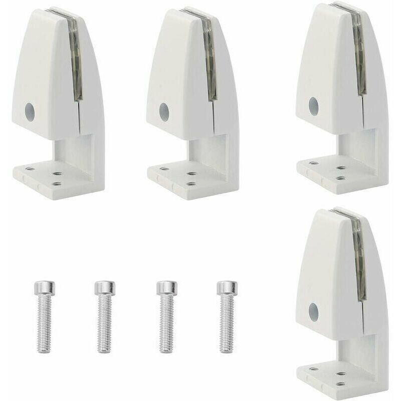 Set of 4 office divider clips, made of aluminum alloy, sneeze guard clips, privacy panel clips for classrooms (5–20 mm)