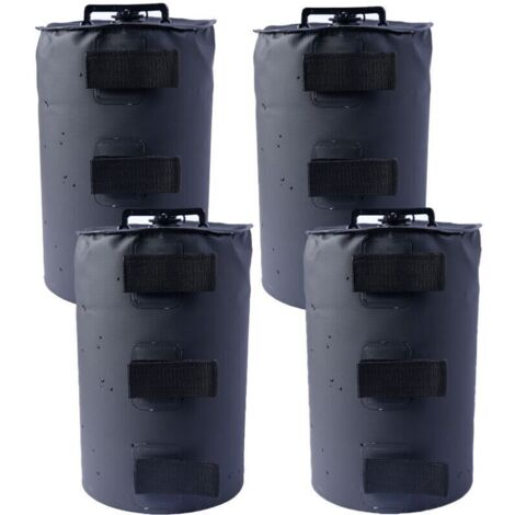 Set of 4 pavilion feet, water-fillable, weights for pavilions, garden tents, marquees, black