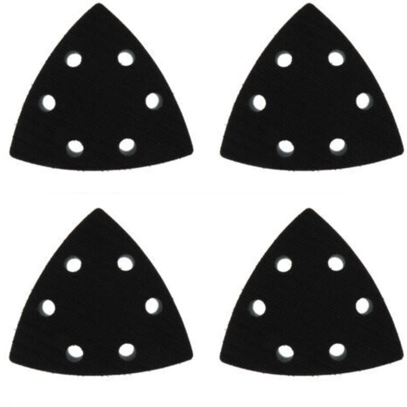 Set of 4 polishing pads for 90 x 90 mm triangular sander, triangular soft sponge polishing pads with 6 holes, suitable for all standard triangular