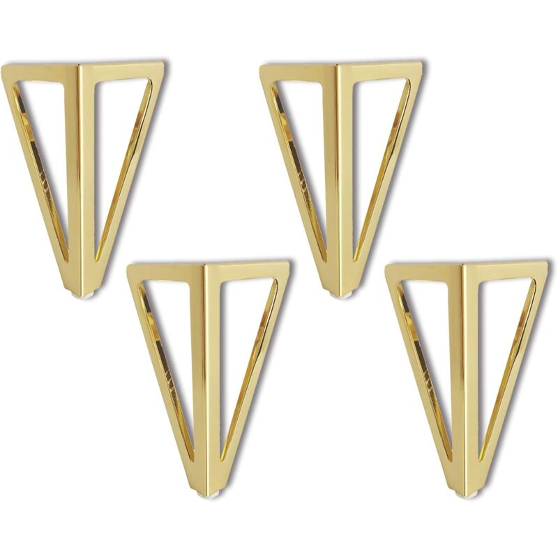 Set of 4 Replacement Furniture Legs, 15cm, Triangular, Gold, diy Table Legs, for Chairs, Cabinets and Sofas, Other Furniture Feet