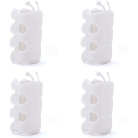Set of 4 silicone suction cup shower holders, no drilling required, adhesive holder for children and adults