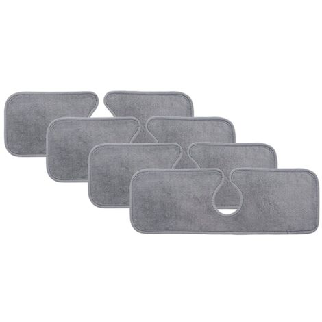 Set of 4 Sink Protectors, Microfiber, 15 x 5.5 inches, Super Absorbent, Gray
