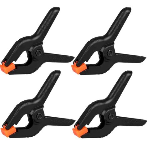 Set of 4 spring clips, 15cm plastic clips, background clips, heavy-duty clips, spring clips for crafts, background supports, woodworking, photo studio (n