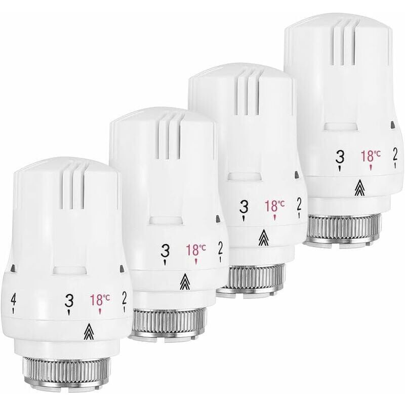 Image of Set of 4 Thermostatic Radiator Valves,&hellip;