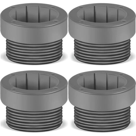 Set of 4 threaded adapters for pool umbrella stabilizers, fixing sleeves for pool umbrella poles, stabilizer inserts for outdoor patios, 4.4 cm