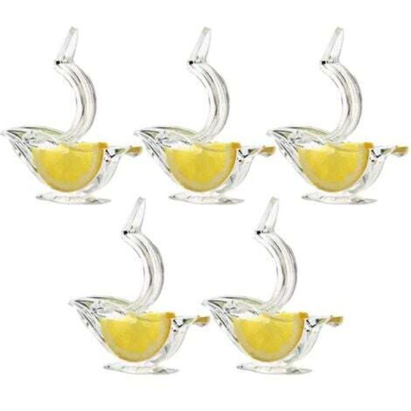 Set of 5 Acrylic Manual Juicer/Tweezers, Practical Transparent Juicer for Home Use