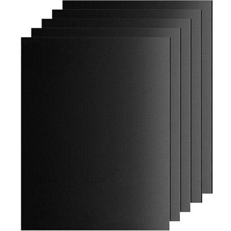 Set of 5 BBQ Cooking Mats - 40 x 32 cm - Teflon Mats, Non-Stick, PFOA-Free - Withstands Temperatures Up to 260°C