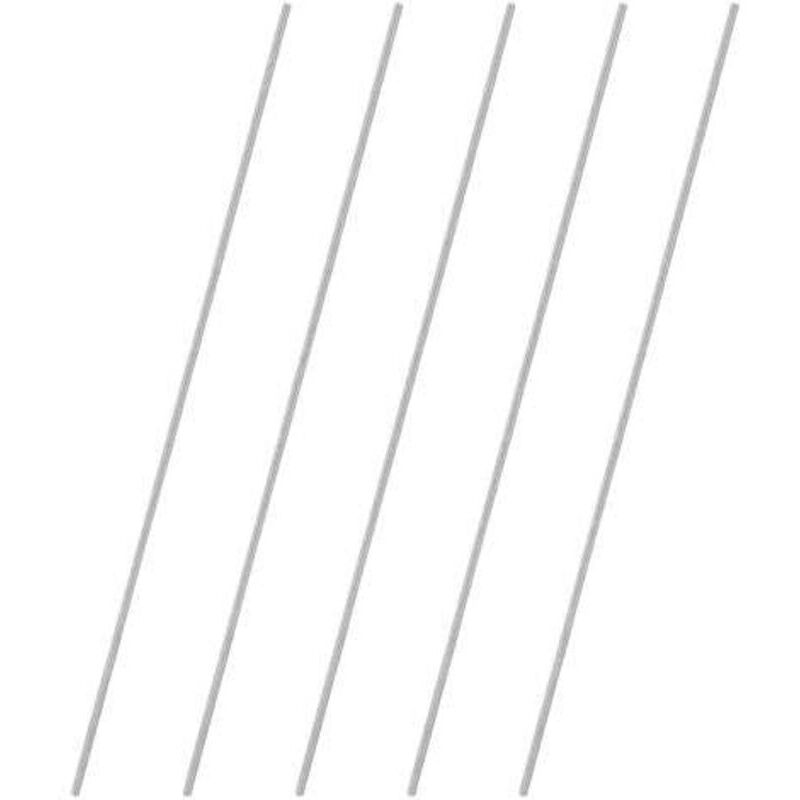 Set of 5 fully threaded rods, M5 x 400 mm, right-hand thread in 304 stainless steel, for anchor bolts/clamps/furniture fixing brackets, metric thread