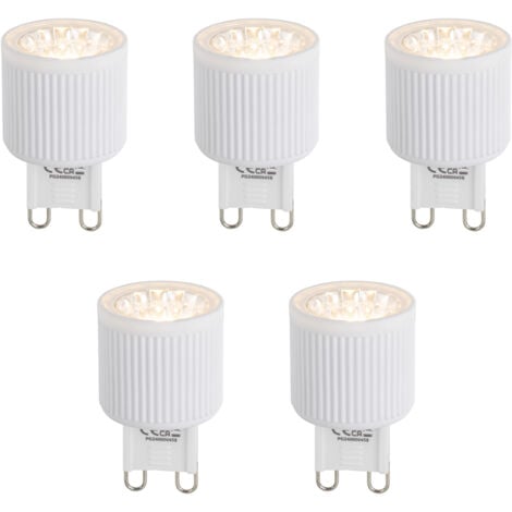 LUEDD Set of 5 G9 24mm 3-Step Dimmable LED Bulbs 3W 300 lm 2700K