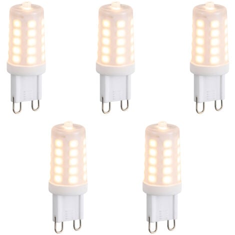 LUEDD Set of 5 G9 Dimmable LED Bulbs Opal 3W 250lm 2200K