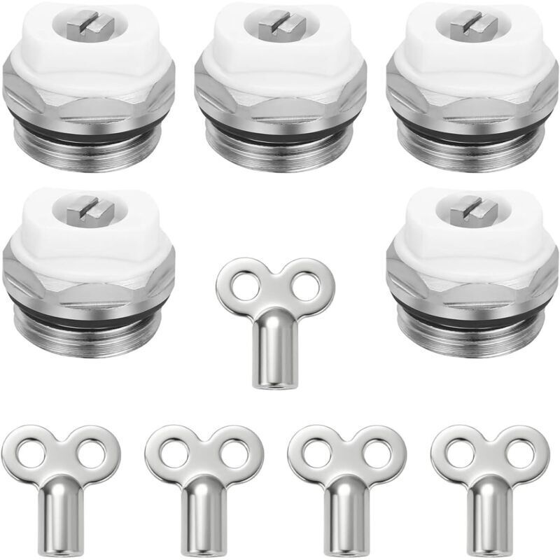 Image of Set of 5 manual screw-type radiator&hellip;