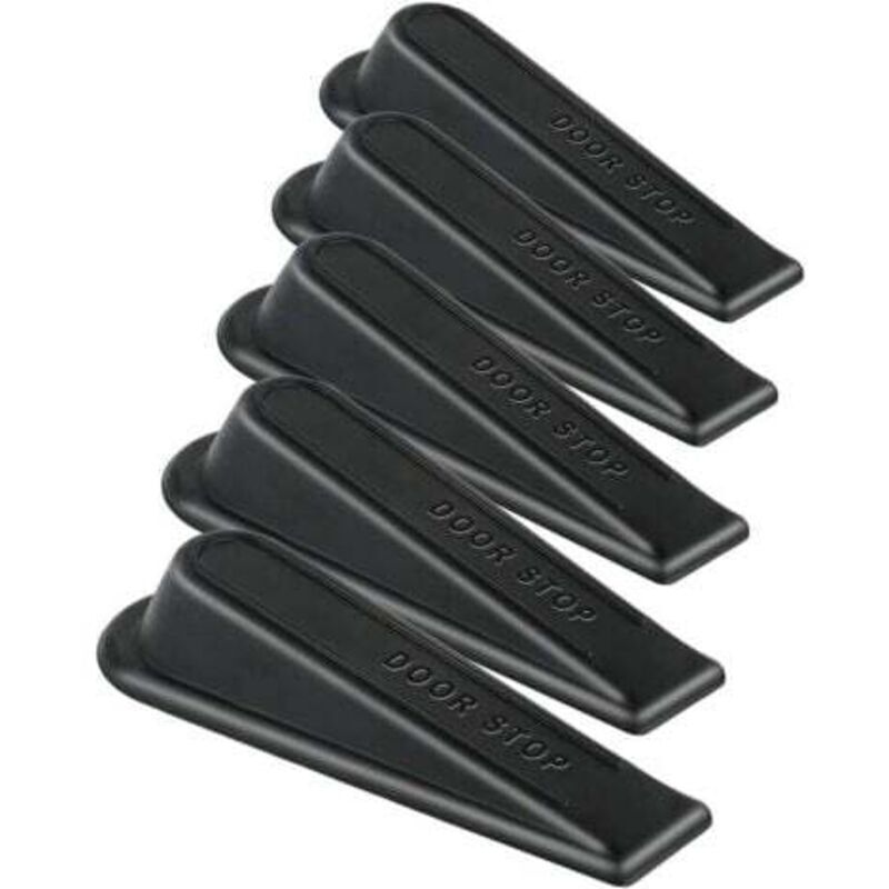 Set of 5 rubber doorstops for all floors, scratch-resistant and anti-slip