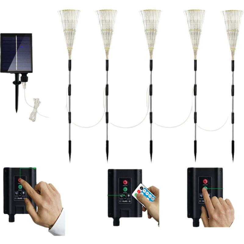 Image of Set of 5 Solar Lights Outdoor&hellip;