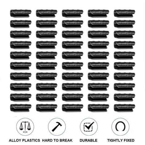 Set of 50 clips for garden greenhouse 25mm for fixing sunshade net, plastic film COOCHEER