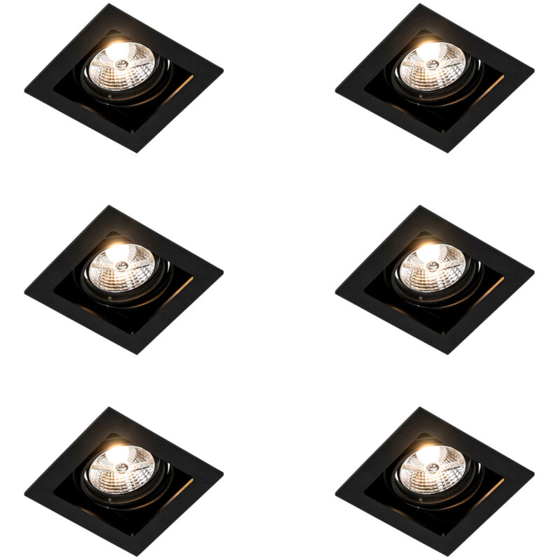 Image of Set of 6 Adjustable Square Recessed&hellip;