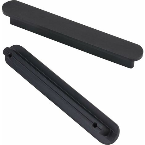Set of 6 Black Kitchen Cabinet Handles - Cupboard Handles Matte Black Zinc Alloy Furniture Handle Center Distance 128mm Black 128mm