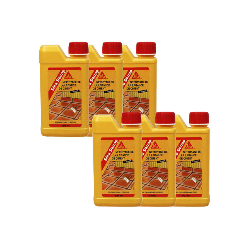 Set of 6 cement laitance removers Sika Décap - Amber - 500ml