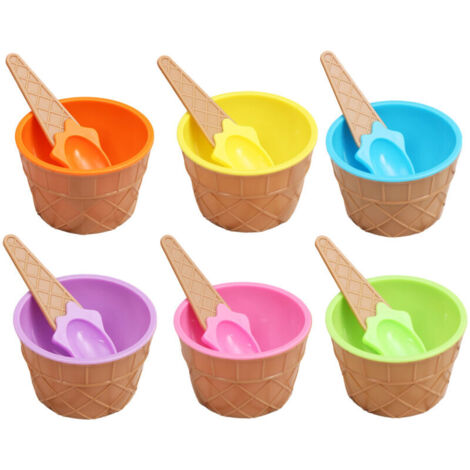 Set of 6 children's ice cream bowls, ice cream cups, bowls for couples, gifts, dessert