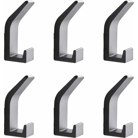 5Pack,Large Adhesive Hooks 22Ib(Max), Waterproof and Rustproof Wall Hooks  for Hanging Heavy Duty, Stainless Steel Towel and Coats Hooks to use Inside  Kitchen, Bathroom, Home and Office 