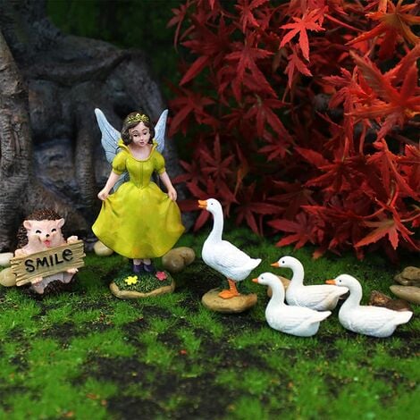Mini Luminous Elf Fairy Garden Accessories, Black Briquettes Figurines For  Fairy Garden Decor, Bonsai Craft Decor, Micro Landscape Gnomes Garden,  Outdoor Patio Lawn Yard Decoration