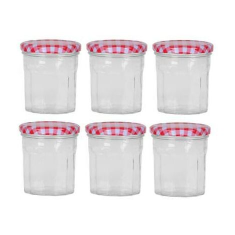 DecorRack 12 Pack Containers 8 Oz Small Plastic Storage Jars with Screw On  Lids