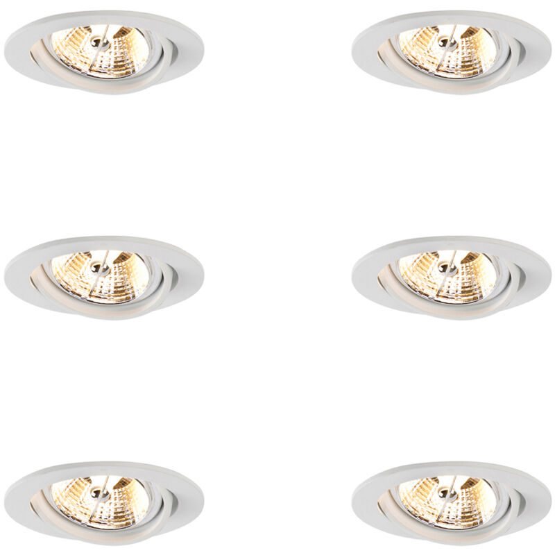 Image of Set of 6 Modern Recessed Spotlights&hellip;