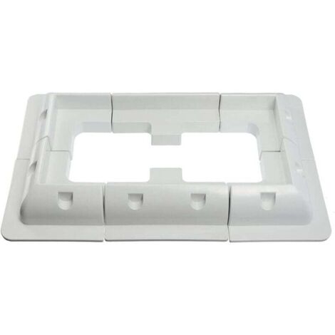Set of 6 mounting brackets for solar panels - For vehicle, caravan, boat, and motorhome roofs - White