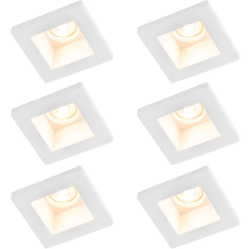 Image of Set of 6 Recessed Spotlights White&hellip;