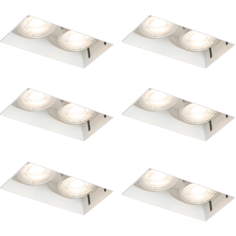 Image of Set of 6 Recessed Spotlights White&hellip;