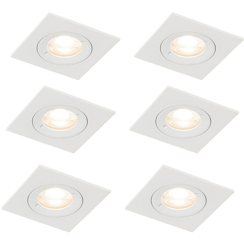 Image of Set of 6 Recessed Spotlights White&hellip;