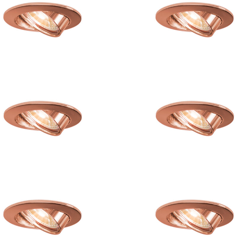Image of Set of 6 Round Recessed Spotlights&hellip;