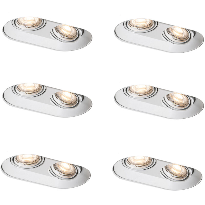 Image of Set of 6 Rounded Recessed Spotlights&hellip;