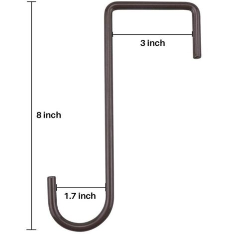 Set of 6 Steel Fence Hooks for Indoor and Outdoor Fences, Hanging Lamps, Plants, and Planters. (10226955)