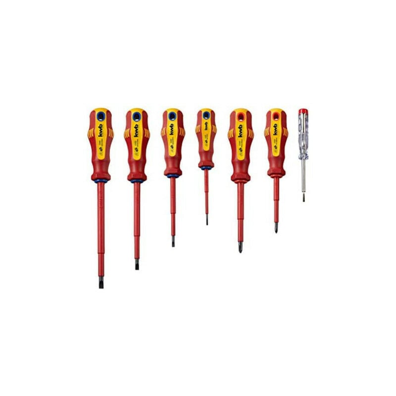Set of 7 insulated electric screwdrivers KWB