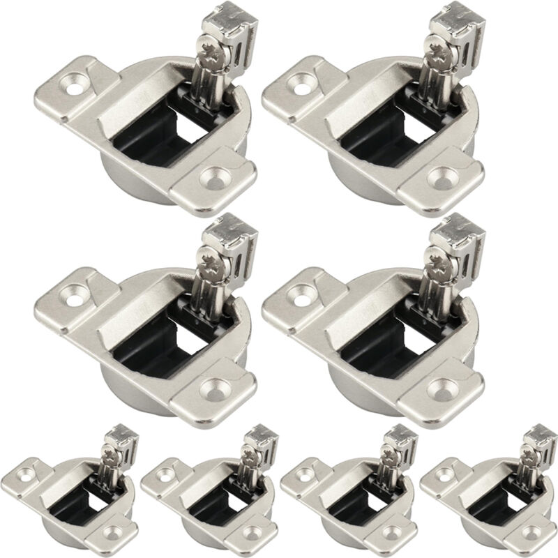 Set of 8 Cabinet Hinges 110° Ø35 mm – Compact Hinges for Kitchen and Furniture Cabinets, Blum Compatible, Screw Mount, Soft Close, Plate Not Included