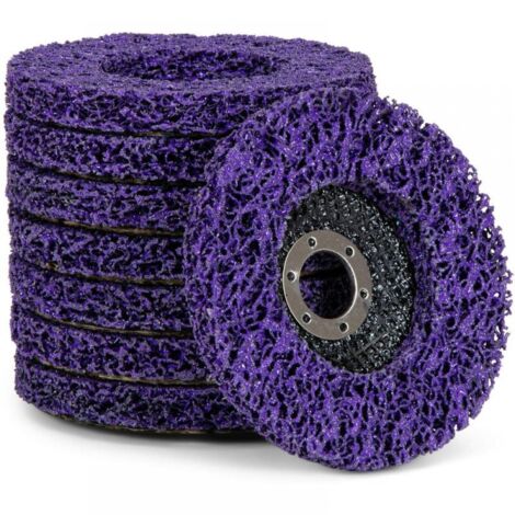 Set of 8 cleaning discs, for angle grinders, CSD, coarse, diameter: 125 mm, purple