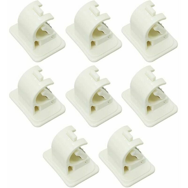 Set of 8 self-adhesive curtain rod hooks, no punching for towels, curtains, coats