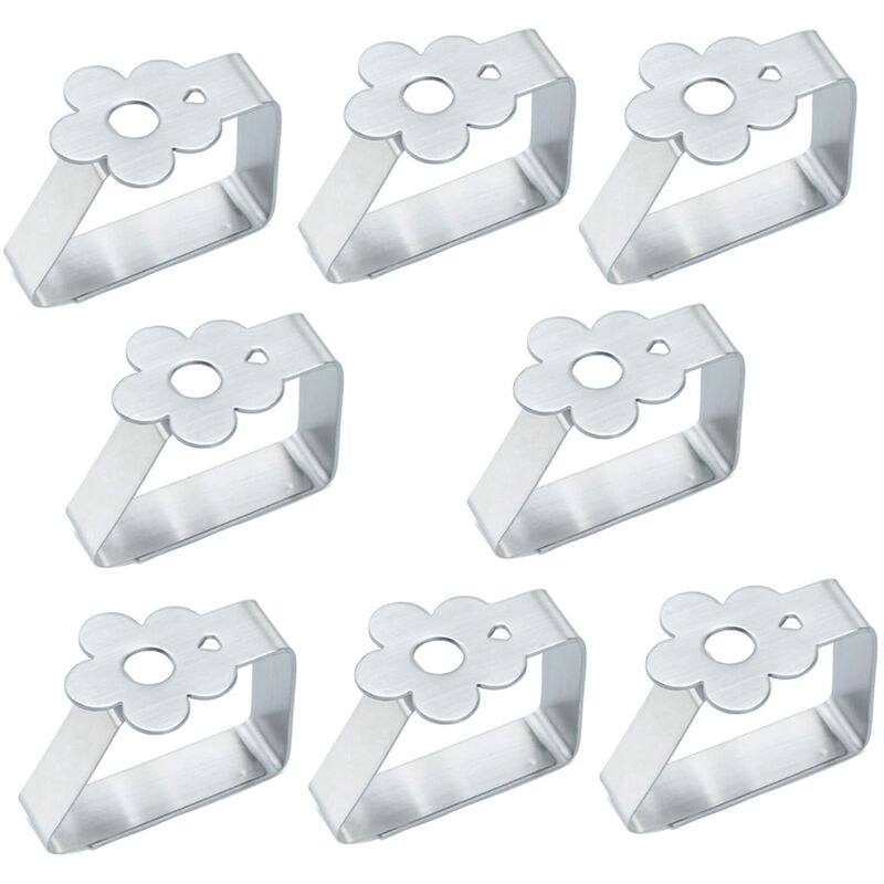 Tumalagia - Set of 8 Tablecloth Clips Stainless Steel Tablecloth Clips for Restaurant Parties Picnic Garden