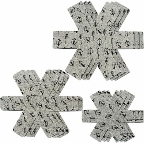 Set of 9 guards for Wady pans and casseroles, 3 different sizes, to separate and protect the surfaces of your kitchen for the home