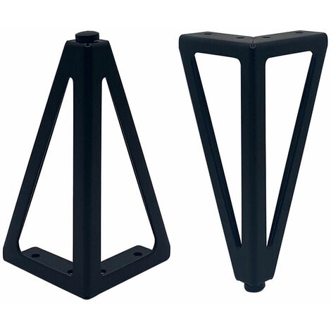 Set of Replacement Furniture Legs, 15cm, Triangular, DIY Table Legs, for Chairs, Cabinets and Sofas, Other Furniture Legs (Black, 2pcs)