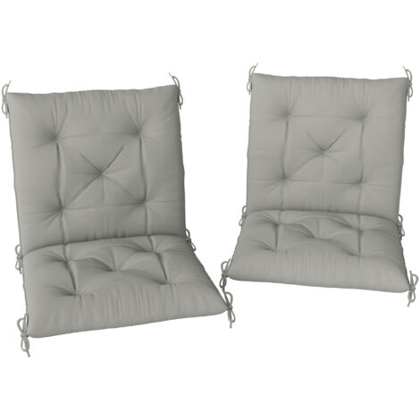 Set of Two Outdoor Seat Cushions - Light Grey