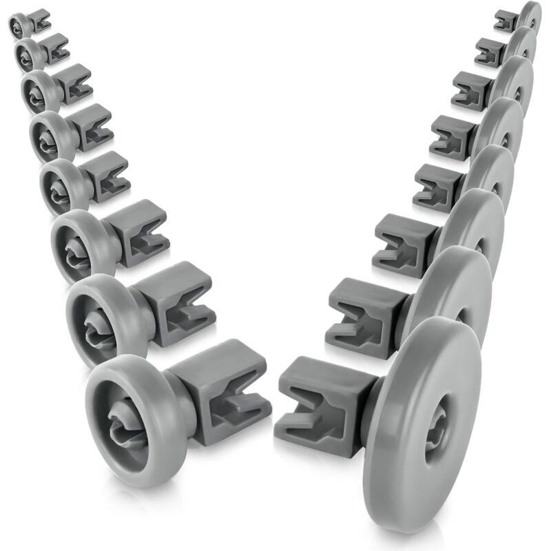 Set of universal casters for upper and lower dishwasher baskets. Replacement accessories.