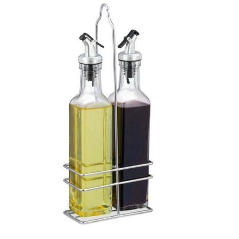 Set olio e aceto con supporto