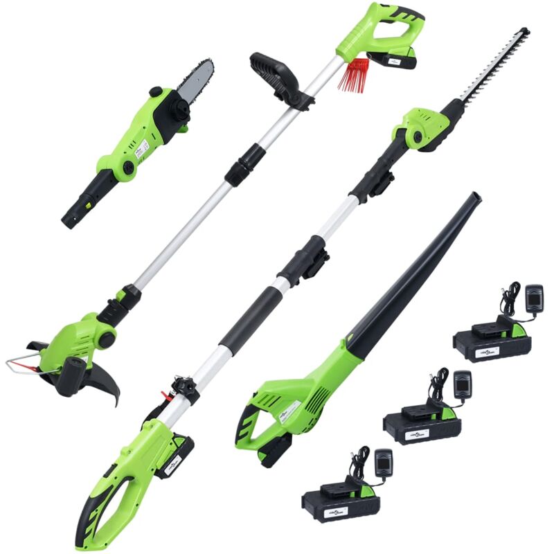 Vidaxl - Set outils électriques jardin sans fil 4pcs chargeurs/batteries
