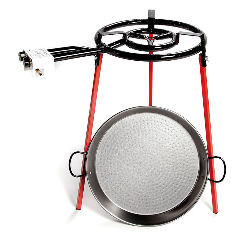 

Set paellera pulida 46cm con trípode y quemador de gas 400mm - Gris