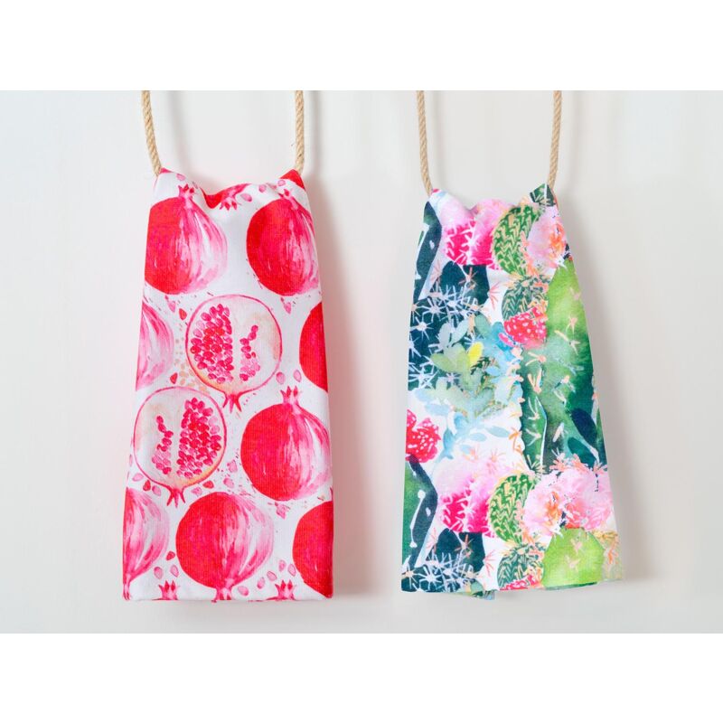 Set panni cucina MS HOME/2x38x60/FRUTTI TROPICALI