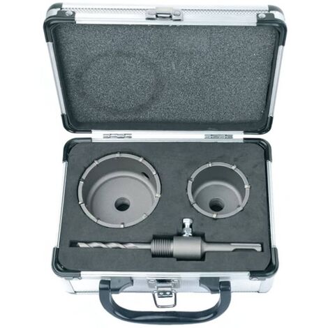 Set para sierra de corona 4 piezas 44230 Brüder Mannesmann - Gris